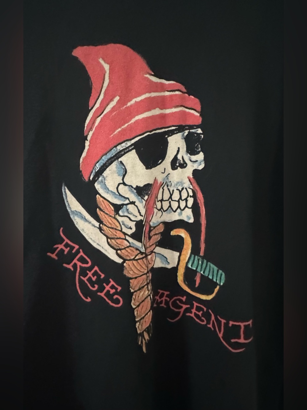 Ed Hardy Graphic Skull & Pirate Saber Tee